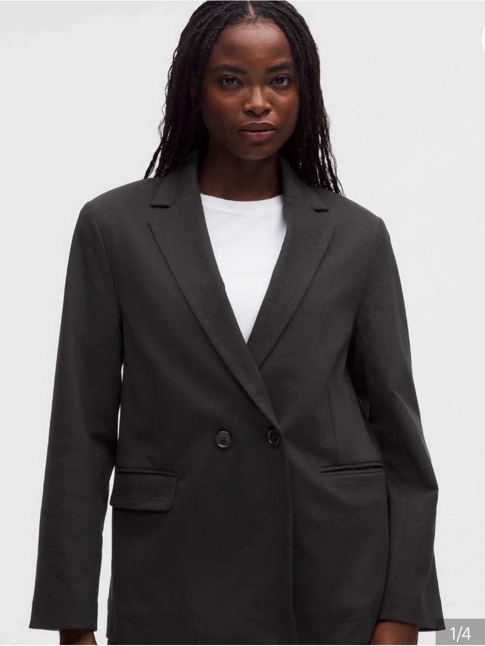 lululemon athletica Black Double-Breasted Blazer